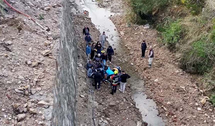 Kontrolden çıkan otomobil dereye uçtu: 3 yaralı