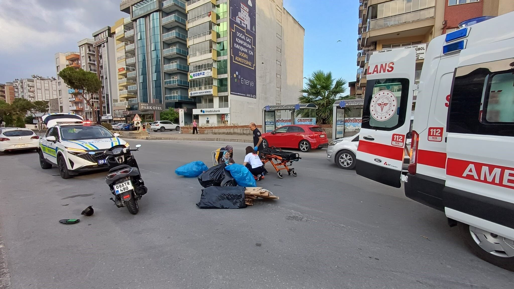 Aydın’da Trafiğe Kapalı Alanda Kaza Oldu (1)