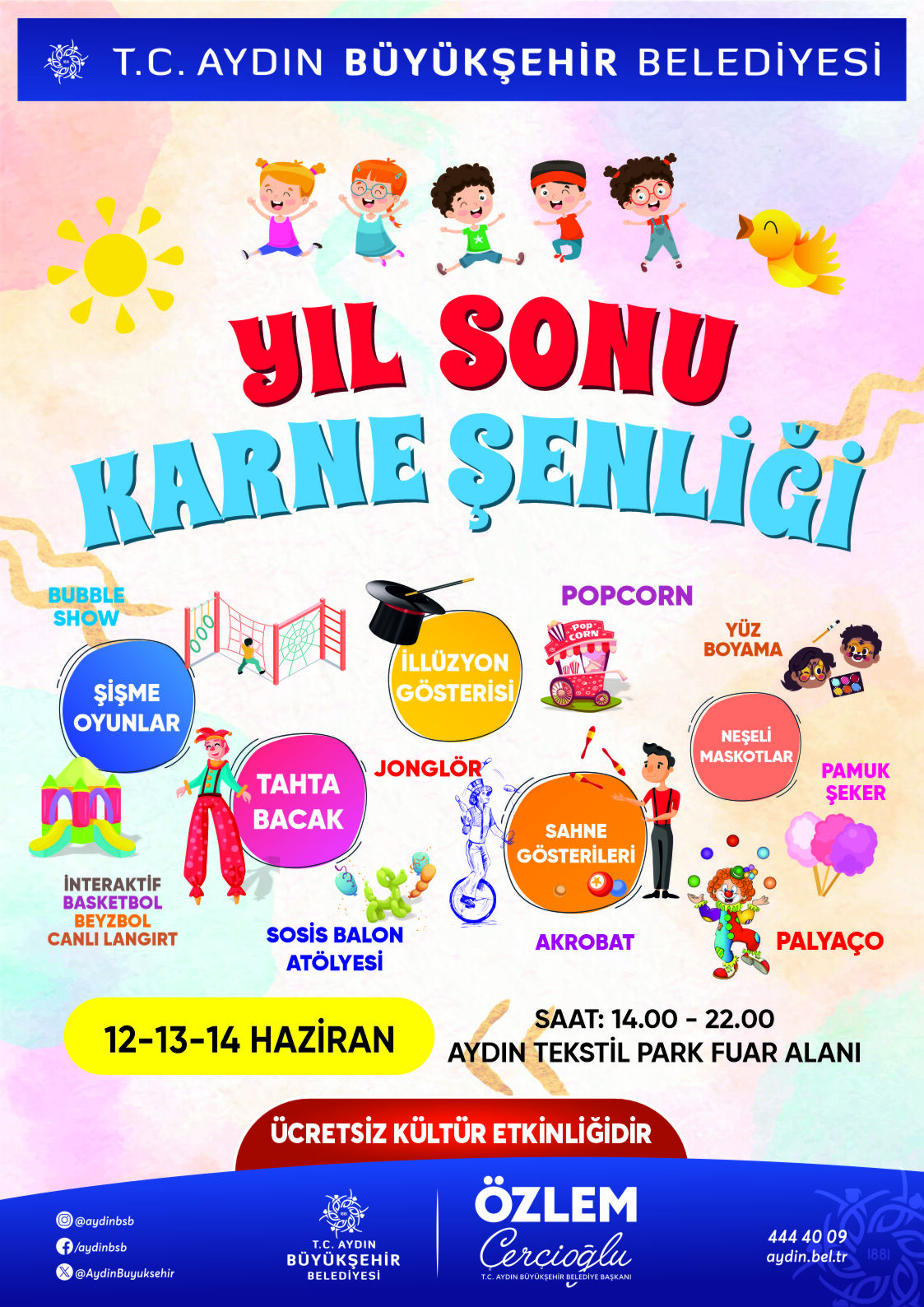 Başkan Çerçioğlu’ndan Öğrencilere Tatil Hediyesi Yıl Sonu Karne Şenliği Başlıyor (1)
