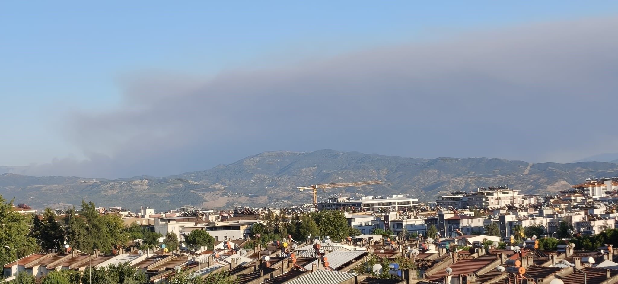 Aydın’ın Ciğerleri Yanıyor.. Çine’nin Yangını Efeler’e Kadar Geldi (1)